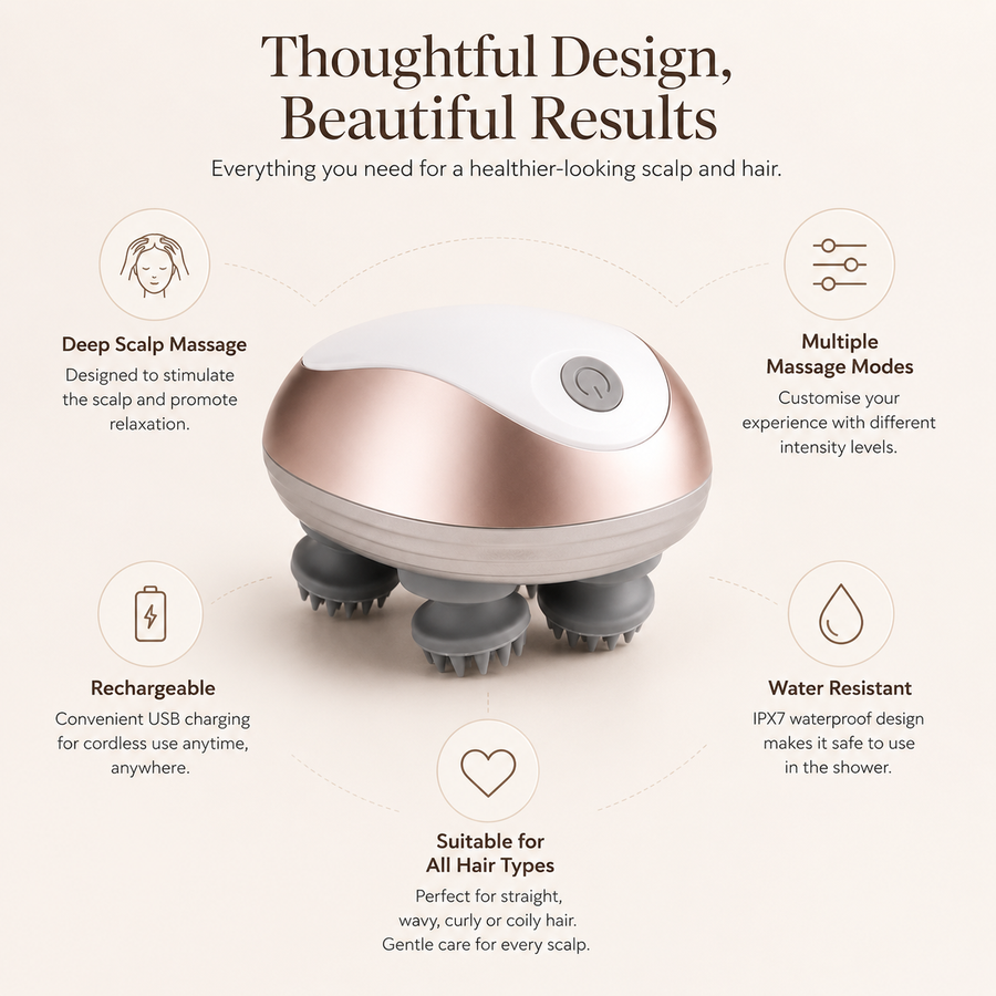 Revive Scalp Massager – rechargeable silicone scalp massager by Nova London
